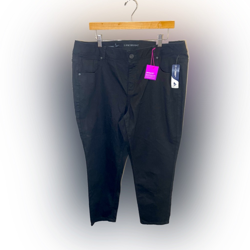 New Lane Bryant Black 20short Genius Fit Super Stretch Skinny Jeans